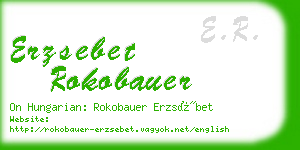 erzsebet rokobauer business card